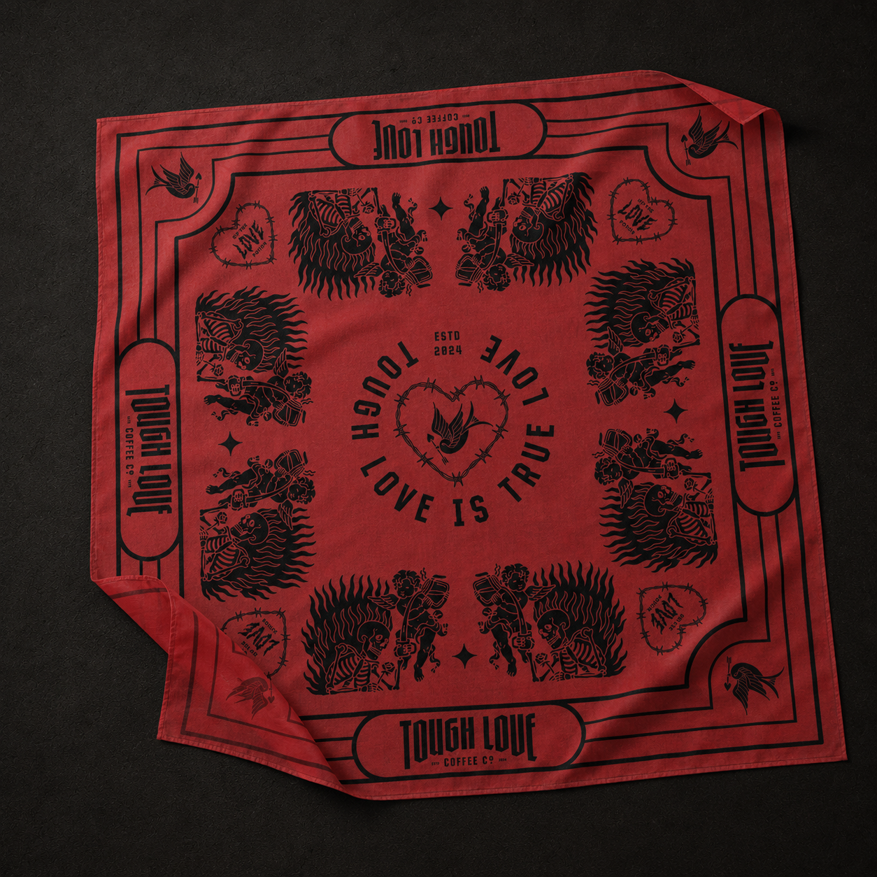 Bandana Kırmızı Siyah