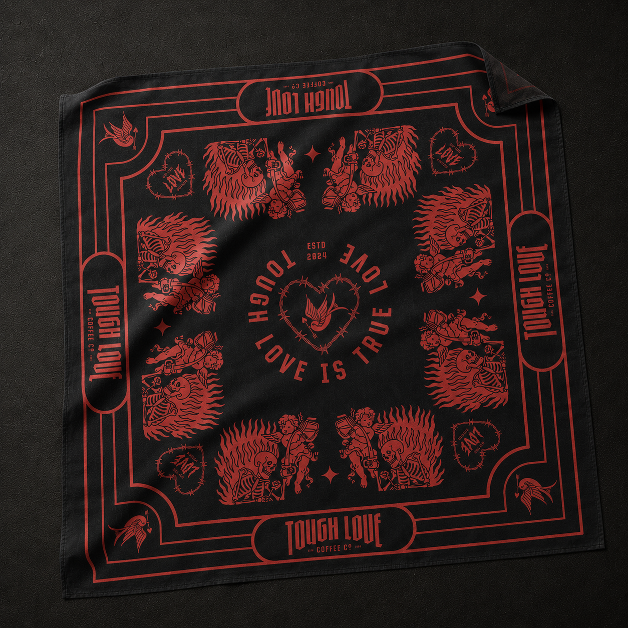 Bandana Siyah Kırmızı